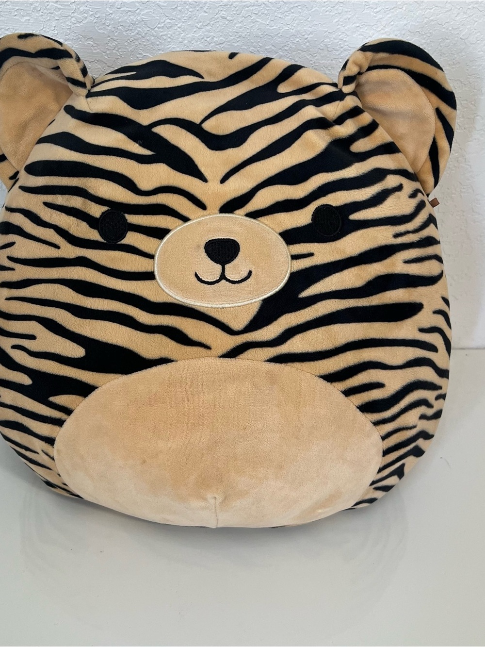 Squishmallows Beige & Black Tiger Stripe Plush